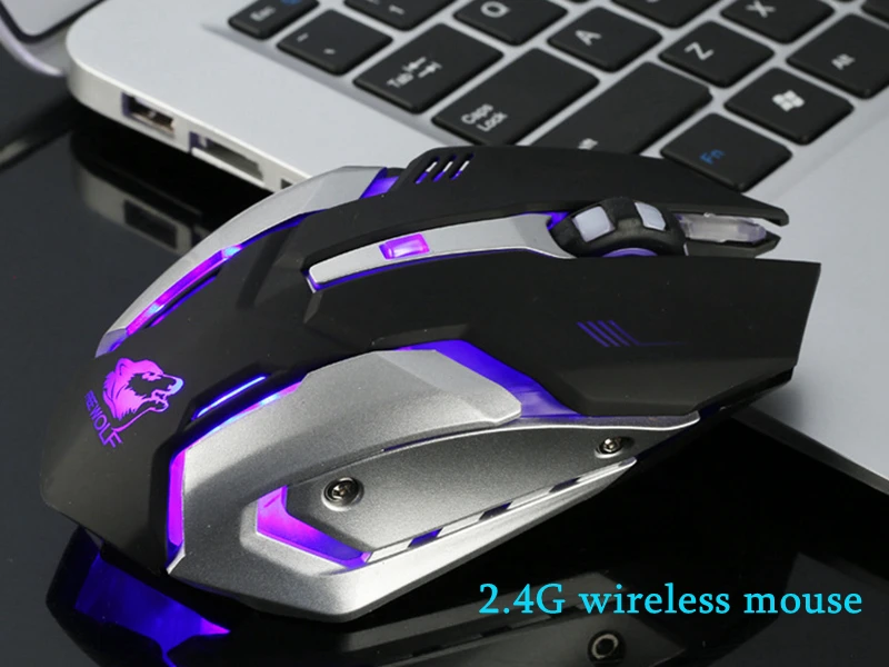 Новая беспроводная игровая мышь 2 4 ГГц USB 3D wheel 1200 DPI 6 клавиш X7 зарядка Бесшумная