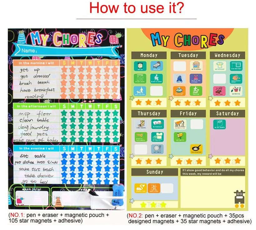 Магнитные хлопоты диаграмма стираемая доска для рисования дети еженедельник To-Do список награда диаграмма Наклейка на стену 60*40 см
