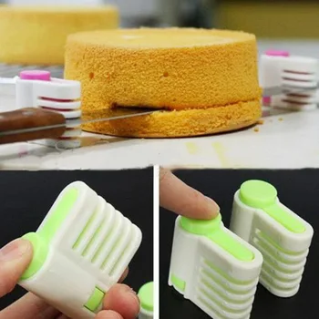 

2 Pcs 5 Layers DIY Cake Bread Cutter Leveler Slicer Set Adjustable Cutting Fixator Tools Cake Decorating Tools For Kitchen Tools