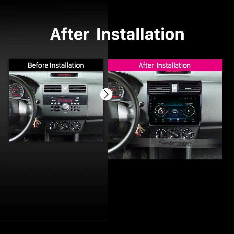 Seicane автомобильный стерео gps навигатор мультимедийный плеер для 2005 2006 2007 2008 2009 2010 Suzuki Swift 10," Android 8,1 головное устройство