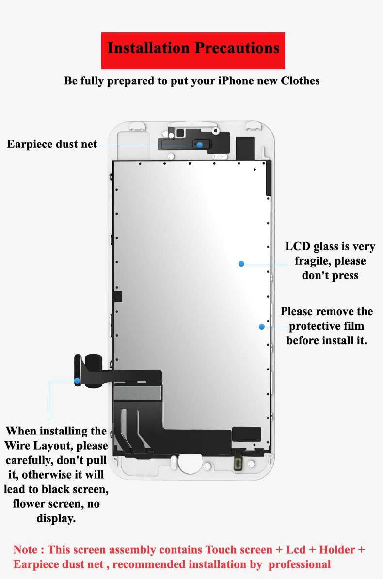 Nohon HD LCD AAAA Display For iPhone 6 6S 7 Screen with 3D Touch Digitizer Full Assembly Replacement Mobile Phone LCDs + Tools Details (13)