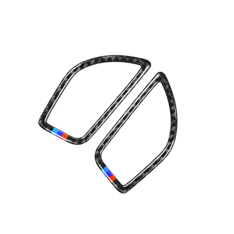 For bmw F20 F21 118i 1 series Carbon Fiber Interior air conditioning vent Outlet Trim Cover Car Styling 3D Stickers  Accessorie (1)