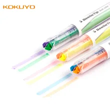 Япония KOKUYO Beetle Tip двухцветная ручка цветной маркер с маркировкой PM-L303