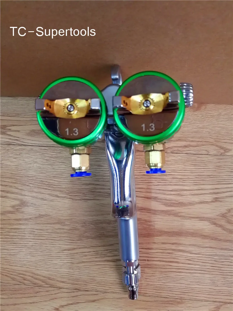 

Double nozzle spray gun Free shipping nano chrome painting high pressure mirror pneumatic sprayer pneumatic tool lisson