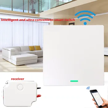 

HIPERDEAL Wireless Remote Control Waterproof No Battery Wall Light Smart Switch+Receiver Install Easily AC220V 19Mar25