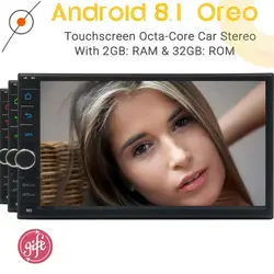 Автомобиль Радио Стерео обновленная версия! Android 8,1 Oreo 2 ГБ + 32 ГБ стерео радио Octa Ядро с Bluetooth gps навигации wi-fi