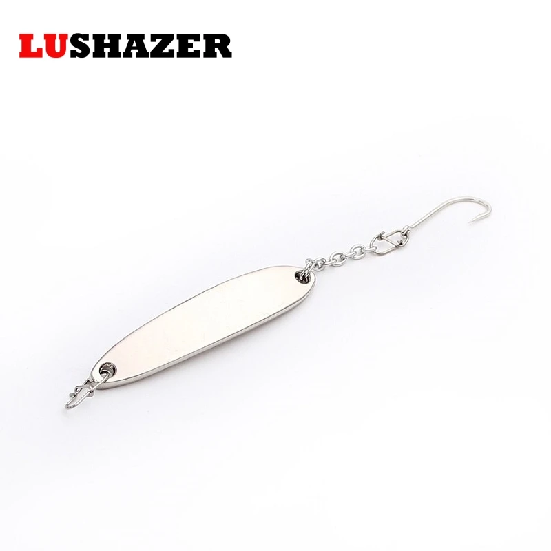 

LUSHAZER fishing metal jig lures 10g 55mm spoon bait fishing tackles hooks winter fish leurre peche spinners trout 512