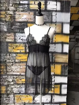 

sexy high quality lace sleepwear nightgown sleepshirt nightwear dress