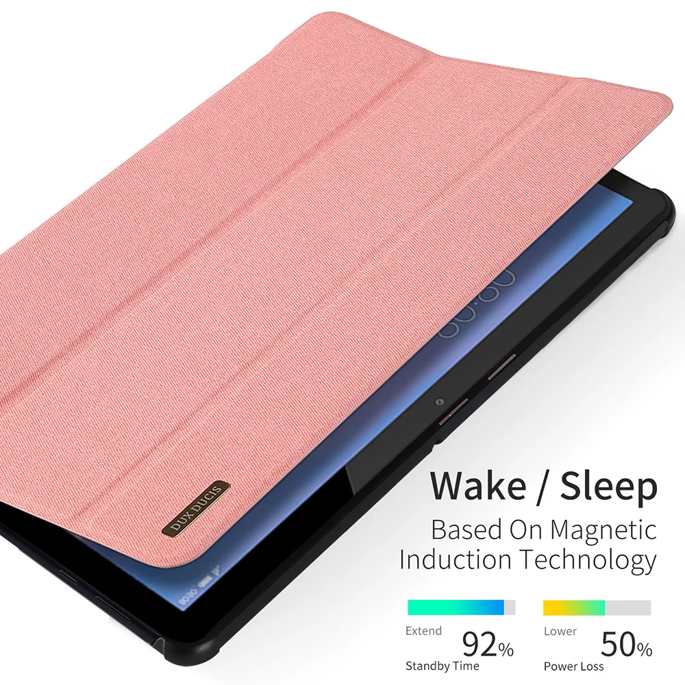 

DUX DUCIS Leather Case For Huawei MediaPad T5 Stand Smart Folio Cover For Huawei MediaPad T5 10.1 / M5 lite 10.0 Tablet Case