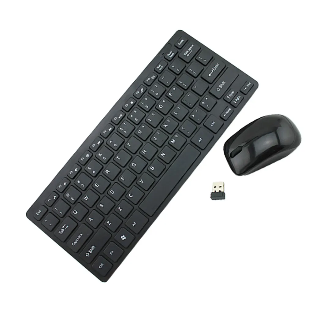 2,4G мини эргономичный беспроводной USB клавиатура и мышь комплект офисных развлечений Настольный Ноутбук