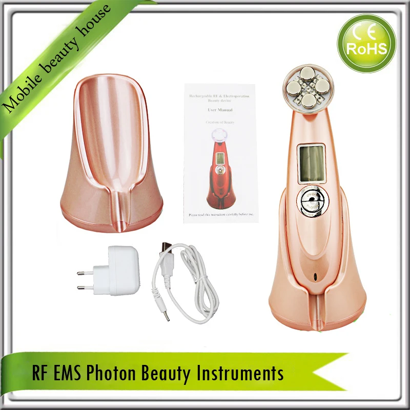 Rechargeable Mini rf Radio Frequency Face Lifting Skin Tightening Wrinkle Removal Led Photon EMS Vibration Beauty Device Rechargeable Mini rf Radio Frequency Face Lifting Skin Tightening Wrinkle Removal Led Photon EMS Vibration Beauty Device