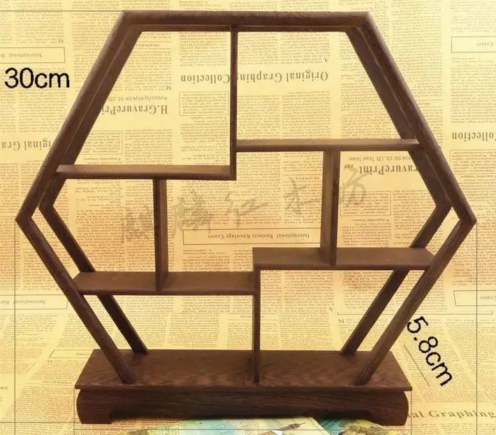 Красивая деревянная подставка/полка для NETSUKE/табачных бутылок или сувениров