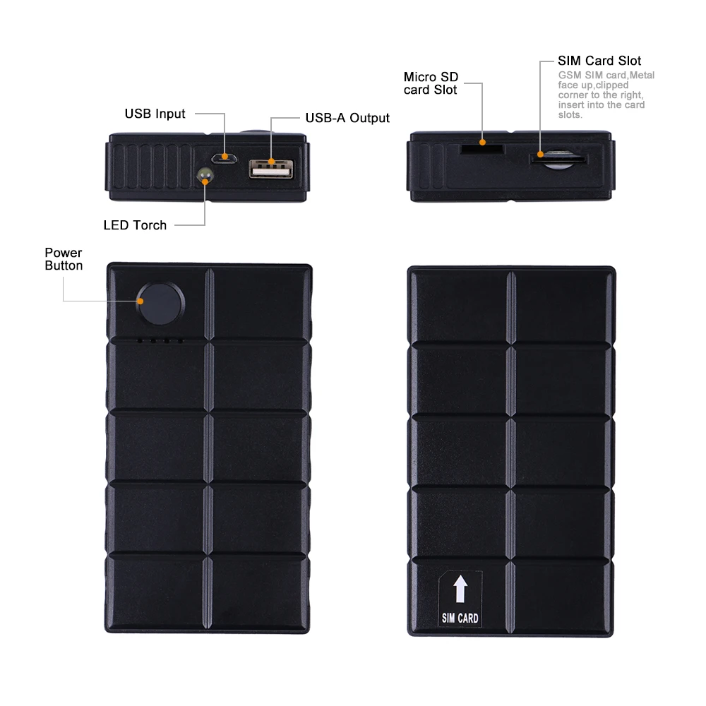 gps tracker power bank 5000mah 400 days working time free web app free time card app