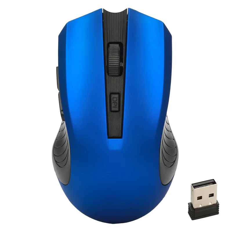 1600 dpi 2,4 GHz Беспроводная игровая мышь оптическая USB геймерская компьютерная мышь для ПК ноутбука настольная Прямая поставка - Цвет: Blue