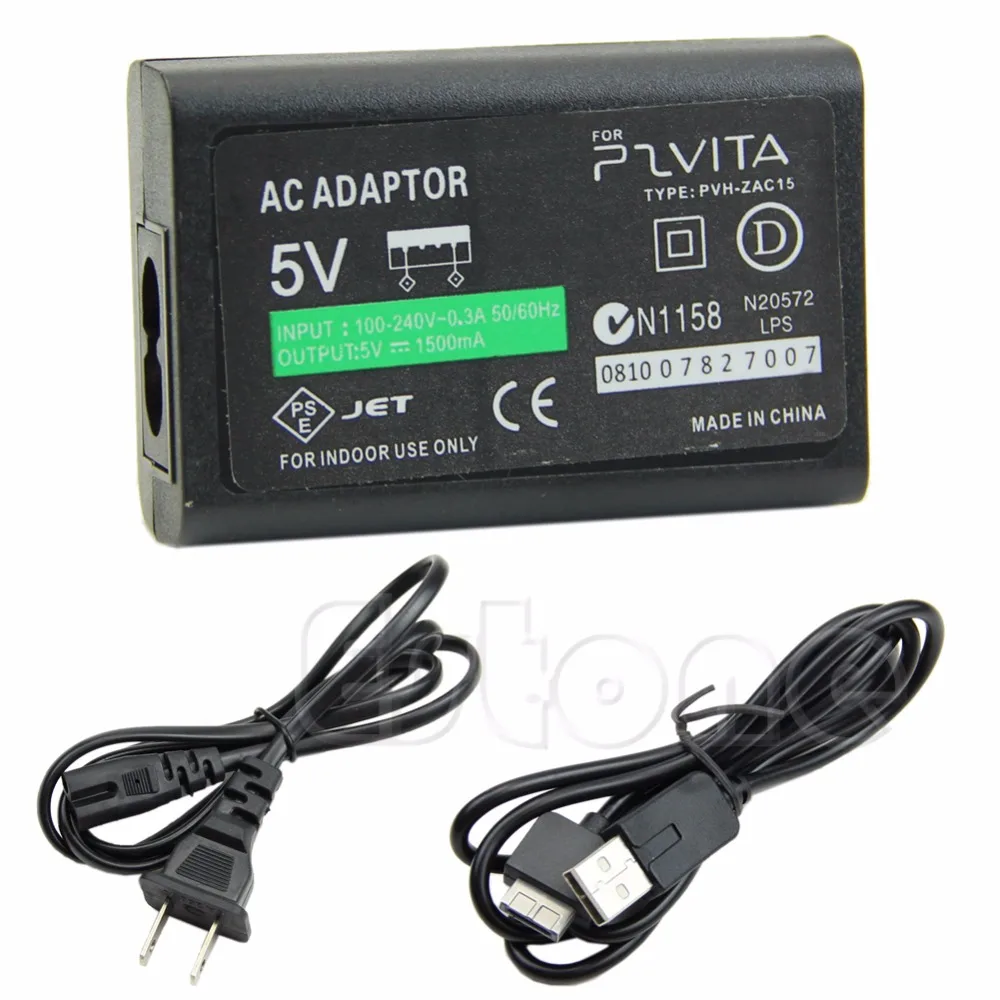 1 PC New AC Power Adapter USB Data Cable Supply Convert