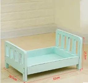 Новорожденный реквизит для фотосъемки деревянная кровать новорожденный позирует ребенок фотография Реквизит Фотостудия кроватки реквизит для фотосессии позирует диван - Цвет: BLUE