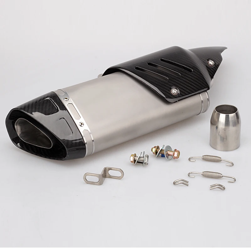 Universal de Escape de motocicleta y calor ShieldMoto olla Escape Silenciador para Yamaha Kawasaki Yamaha Benelli KTM deporte Slip-on