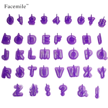 

40PCS/set Numbers Letters Fondant Cake Frill Edge Fondant Craft DIY Mold cookie Biscuit cutter set Birthday