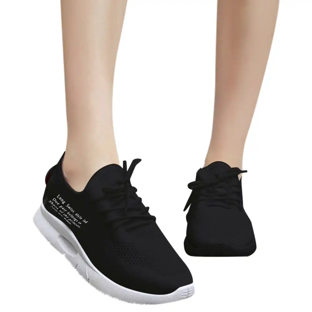 womens all black running trainers