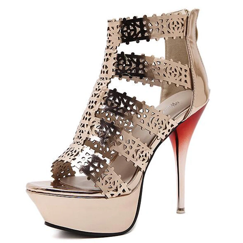 

ankle strap heels sandals platform shoes women pumps high heels gold pumps wedding shoes women sexy pumps summer shoes D1250