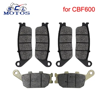 

Sclmotos - 3 Pairs Semi-Metal Motorcycle Brake Pads For Honda CBF600 CBF 600 2004-2013 Front and Rear Disc Brake Pads Set Racing
