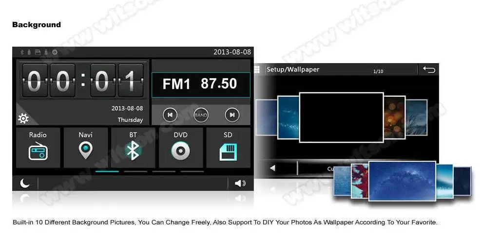 Discount WITSON CAR DVD GPS for For HYUNDAI H1(STAREX) New Technology+Capctive Screen+1080P+DSP+WiFi+3G+OBD+DVR+Good Price car audio dvd 14