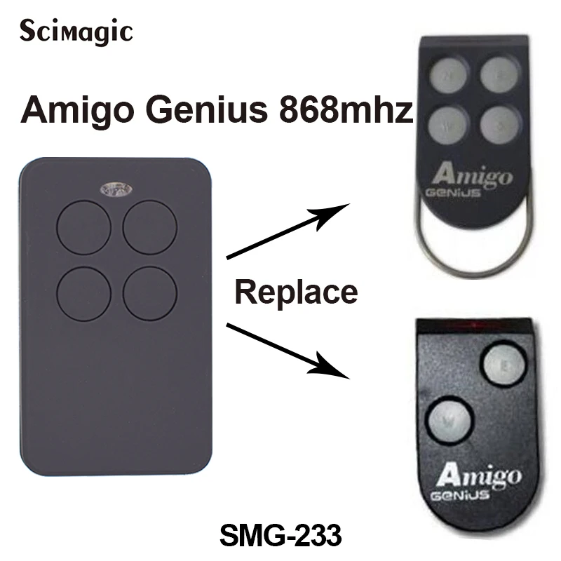 Multi Frequency Rolling Code Remote Control Genius Echo TX4 RC Amigo