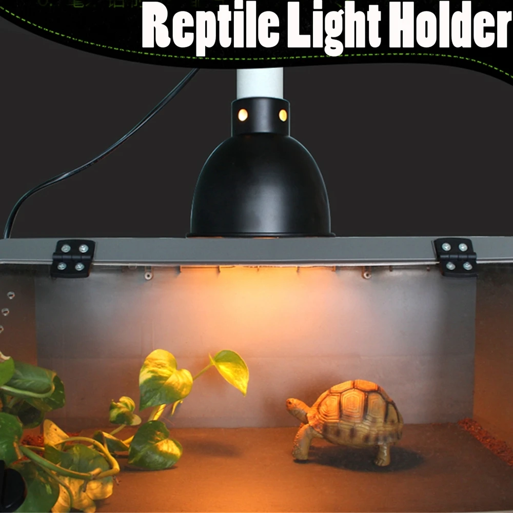 E27 керамический тепловой УФ UVB светильник держатель для аквариума амфибий рептилий черепаха абажур с выключателем