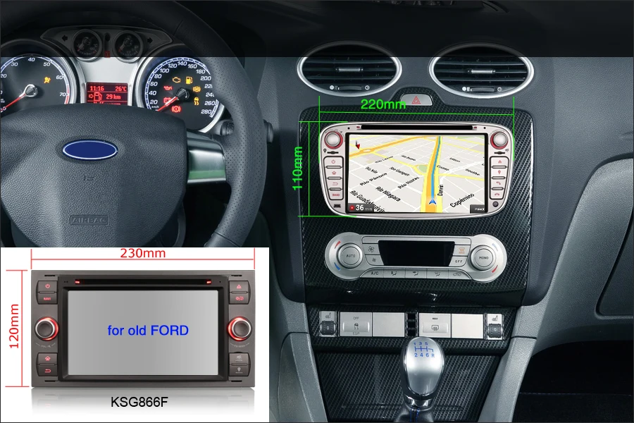 Perfect Android 8.0 Autoradio GPS DAB+ Car Multimedia player FOR Ford Focus C/S-Max Mondeo Galaxy CD Canbus SD WiFi 3G 4G DVR OBD BT 1