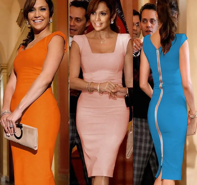 

Autumn 2017 European Pop Star Plus Size Office Dress Women Summer Formal Business Zip Knee Length Bodycon Pencil Dress C1000