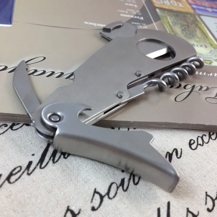 Hot sale stainless steel cigar scissors 4 in 1 pocket cigar cutter with