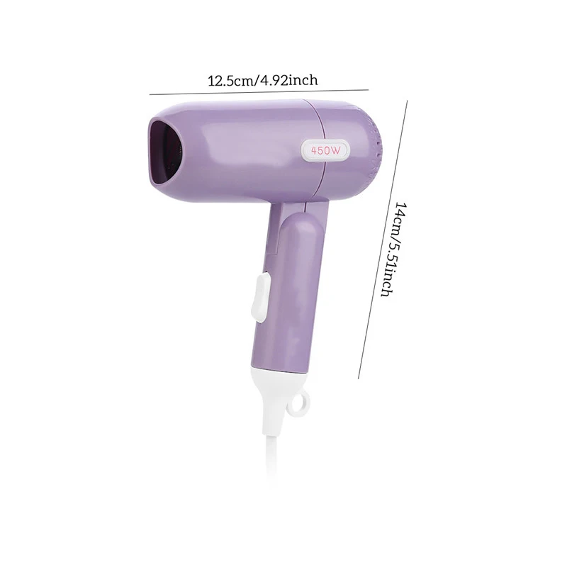 

Mini Foldable Handle Hair Dryer Portable Folding Blow Dryer Low Noise Hair Drying Blowers Traveller Household Electric Hairdryer