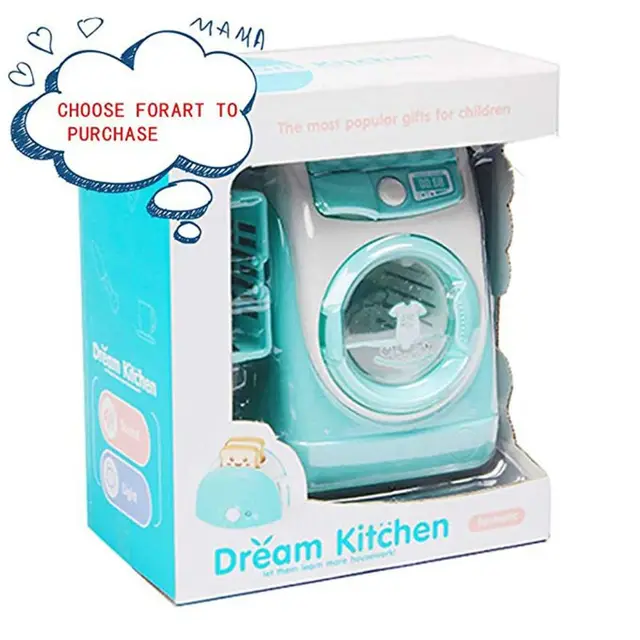 Free Shipping Mini Pretend Play Toy Simulation Washing Machine Toys Children Can Filling Water Kitchen Gift Doll  furniture mini 2