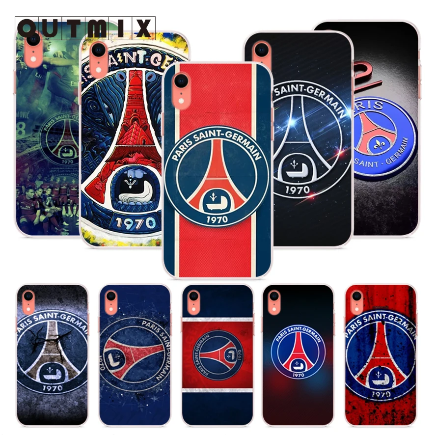 

OUTMIX PSG Silicone Mobile phone shell For iPhone XR XS max XR 7 8 6 8plus 7plus 6 6s 6plus SE 5S Back Cover