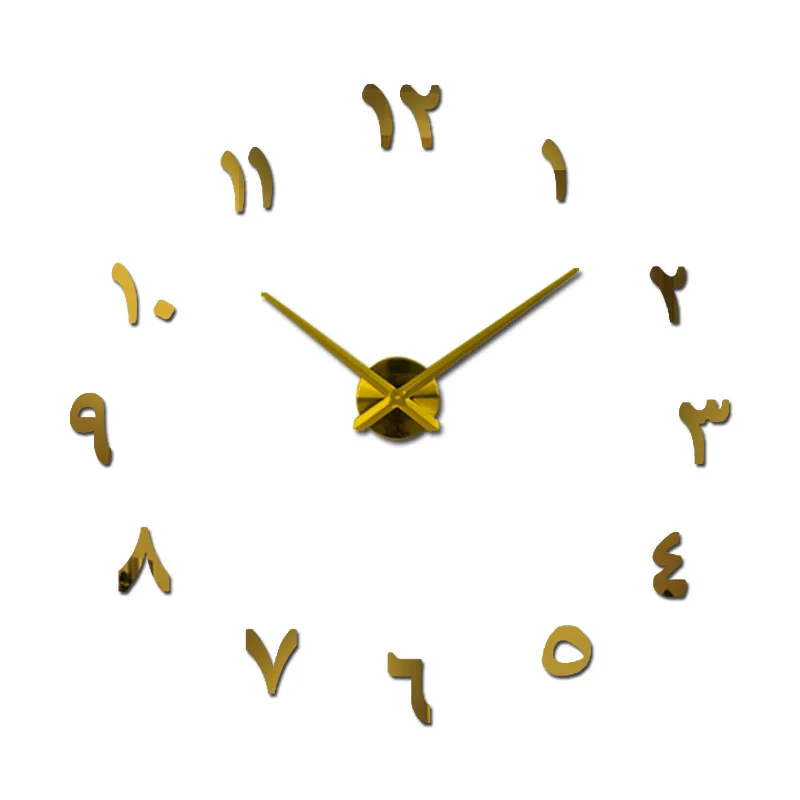2014 новые модные часы настенные Horloge 3d Diy акриловые зеркальные наклейки украшение