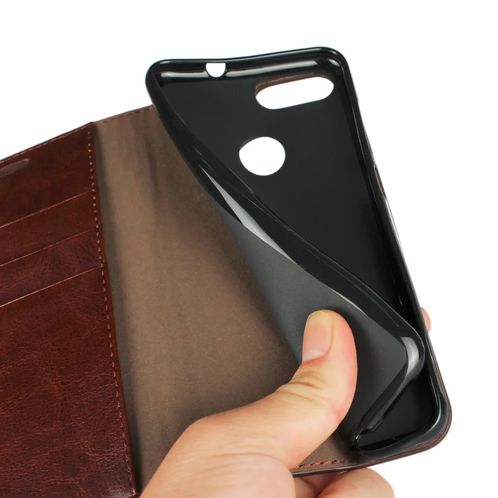 LUCKBUY классический деловой Чехол книжка Crazy Horse из натуральной кожи Для Zenfone Max Plus M1