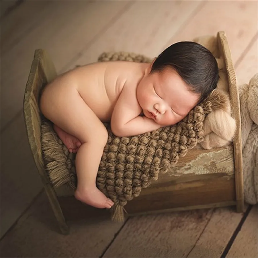 Newborn Photography Props Blankets Studio Baby Blanket Photography Knit Photo Prop Accessory Infant Cushion Photo Accessories