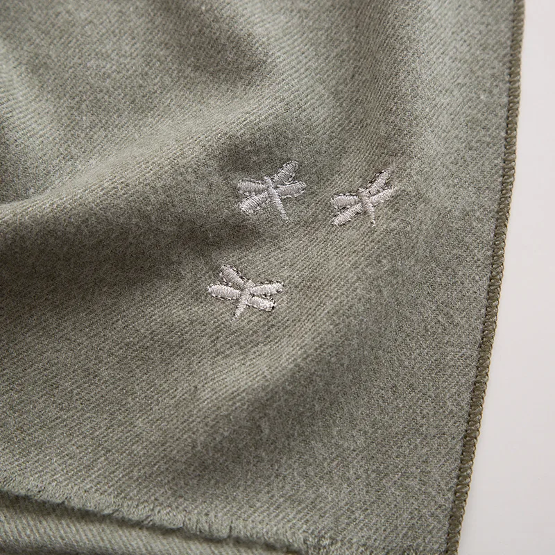 Yishine Высокое качество Новая мода для мальчиков девочек Стрекоза зима кашемировый шарф Детские теплые шеи шарфы платки 138x30 см