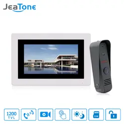 JeaTone 7 "Сенсорный экран телефон видео домофон Водонепроницаемый дверной звонок 4-проводной дома, домофон Системы разблокировки обнаружения