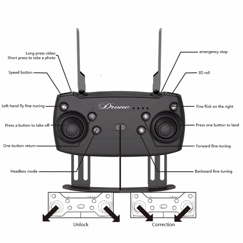 YH-19 drone WIFI aerial photography HD wide angle vsXS809s real-time transmission remote control helicopter Quadcopter