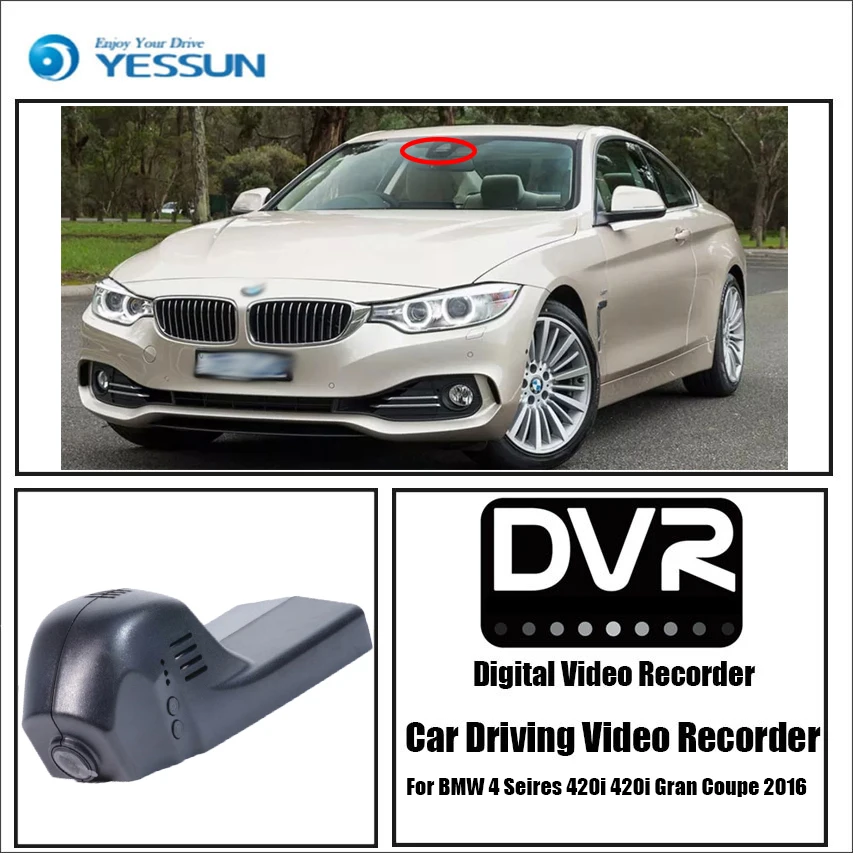 Видеорегистратор YESSUN для BMW 4 Автомобильный регистратор 420i Gran Coupe 2016 с Wi Fi|dash cam