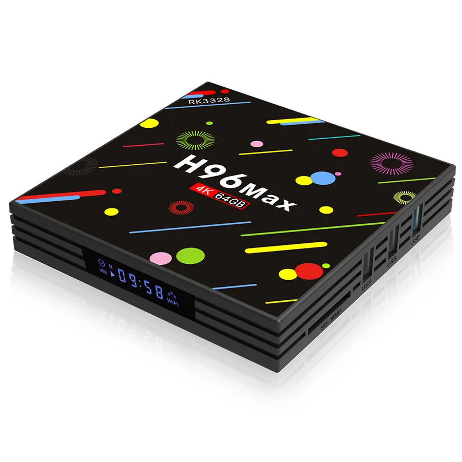 

H96 Max RK3328 Quad Core TV Box 4GB 64GB Android 7.1 Smart Set-top Boxes 2.4G 5G Dual Wifi 100M Lan Bluetooth HDR Media Player