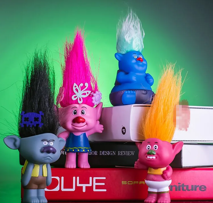 4Styles 19cm Trolls Action Figure Toys with Box Poppy Branch Critter