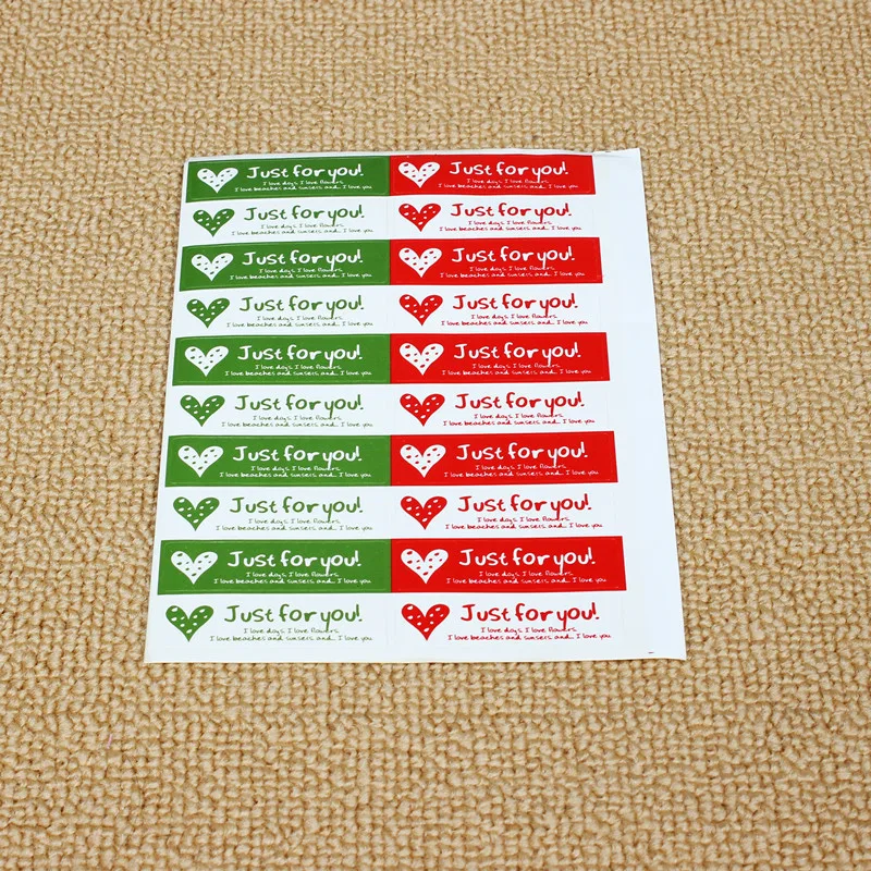 

400pcs of "Just For You" gift seal sticker labels for handmade craft self adhesive labels decoration