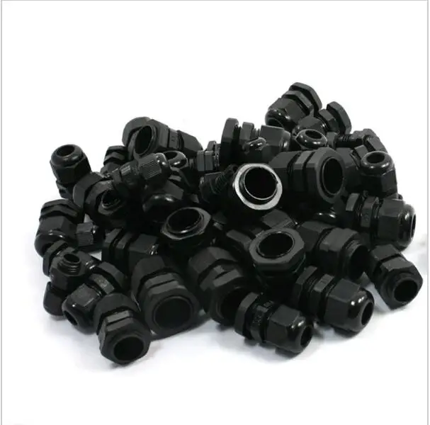 DealMux Black PG13.5 Water Resistance Cable Gland Fixing Connector Joints Fastener 100 PCS 