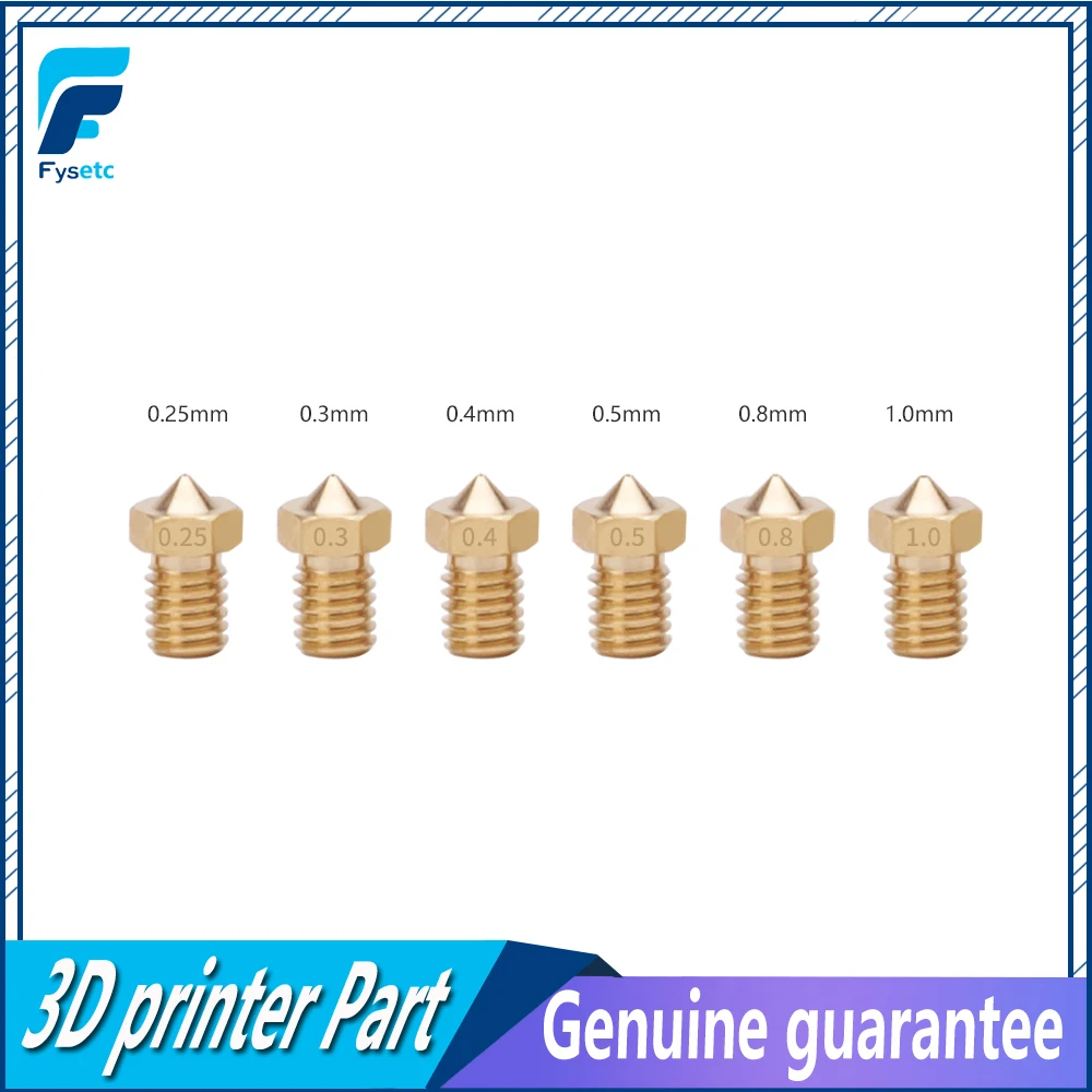 5 قطع 3D طابعة فوهة J-رئيس النحاس فوهة 0.2 0.3 0.4 0.5 0.8 ملليمتر ل V6 V5 1.75 أو 3.0 ملليمتر إمدادات الطارد الفوهات