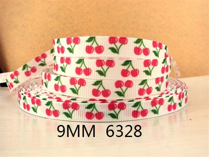 

David accessories 5Y6328 3/8"(9mm) ribbon quality printed polyester ribbon 5 yards, DIY handmade materials, wedding gift wrap