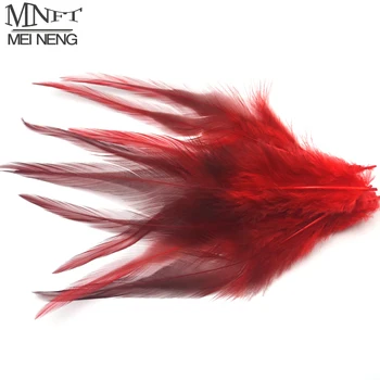 

MNFT 100pcs Dyed Nature Pheasant Saddle Feather Hair Fly Tying Hackle Material Ginger Blue Cream White Rose Red Multiple Colors