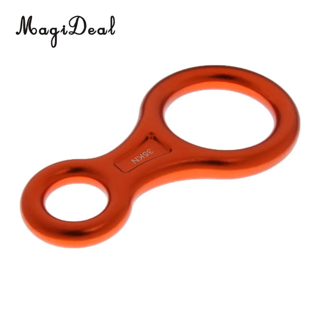 MagiDeal 35KN Figure 8 Shape Descender Rock Climbing Rappel Belay Device 3 Colors for Rappelling Rescue Rock Climbing Caving