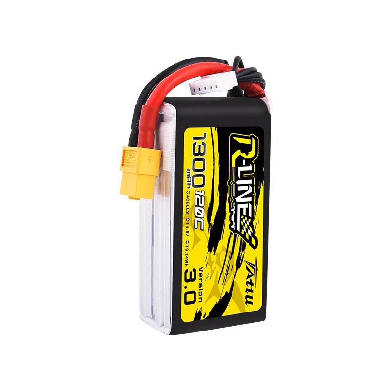 TATTU R-Line версия 3,0 V3 1300/2000/1800 mAh 120C 4S 1550 V Lipo аккумулятор с разъемом XT60 для радиоуправляемого квадрокоптера FPV Racing Drone